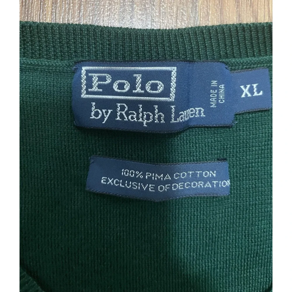 Polo Ralph Lauren Sweater Mens Extra Large Crewneck Pullover Green